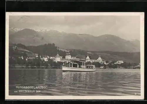 AK Motorboot Aribo am Millstätter See
