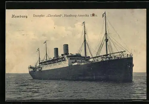 AK Hamburg, Dampfer Cleveland auf der Hamburg-Amerika Linie