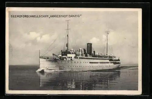 AK Seemotorschnellschiff Hansestadt Danzig