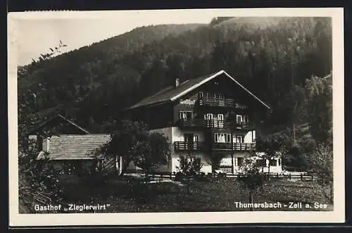 AK Thumersbach-Zell a. See, Gasthof Zieglerwirt