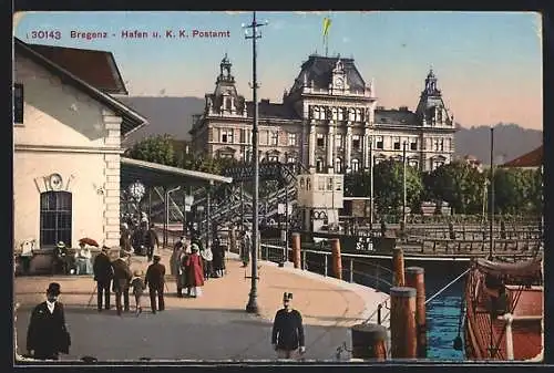 AK Bregenz, Hafen und Postamt