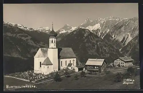 AK Bartholomäberg, Ortsansicht mit Kirche