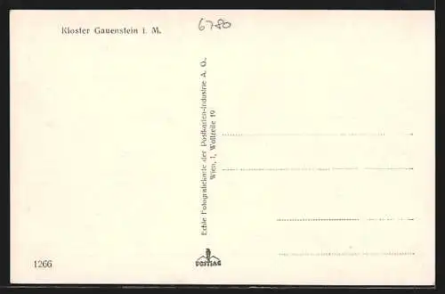 AK Schruns, Gauenstein i. M., Kloster gegen die Berge