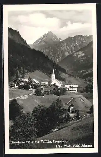 AK Gaschurn am Vorarlberg, Ortsansicht mit Vallüla