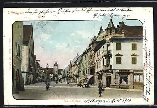 AK Villingen / Schwarzwald, Geschäfte an der Oberen Strasse