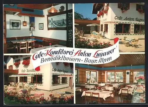 AK Benediktbeuern /Bayr. Alpen, Cafe-Konditorei Anton Lugauer, Schwimmbadstrasse 83