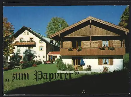 AK Lenggries-Fleck, Hotel-Alpengasthof Zum Papyrer