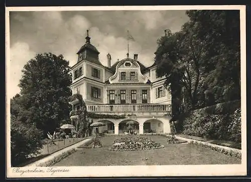 AK Tegernsee, Hotel Bayernheim mit Garten