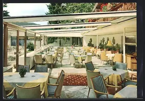 AK Rottach-Egern, Hotel und Konditorei Jaedicke, Grosse Terrasse nach Süden zu