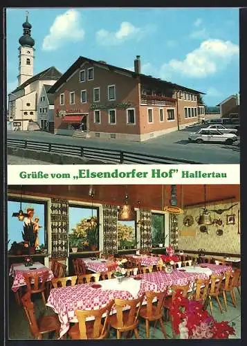 AK Elsendorf / Hallertau, Gasthof und Metzgerei Elsendorfer Hof, mit Speisesaal, Inh. Familie Bösl