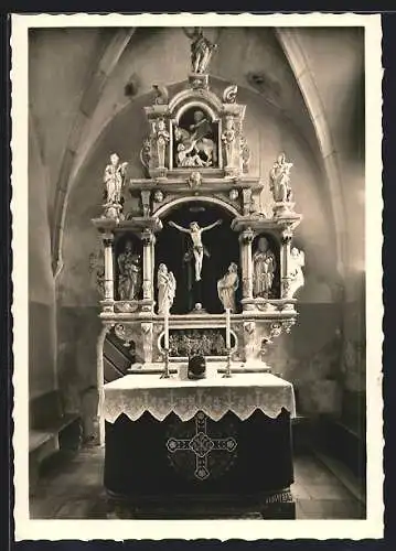 AK Geisslingen / Uffenheim, Altar in der Evang.-Luth- Martinskirche