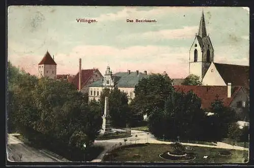 AK Villingen / Schwarzwald, Ortspartie mit Bezirksamt