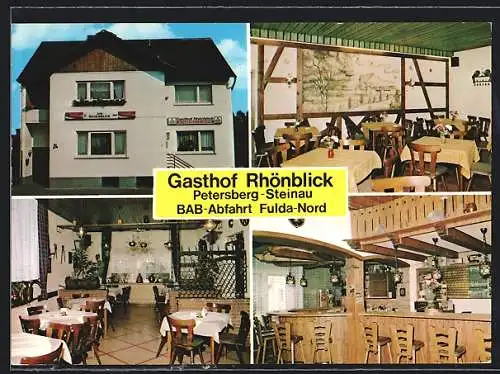 AK Petersberg-Steinau / Fulda, Der Gasthof Rhönblick, mit Speiseraum, Inh. Renate Faulstich