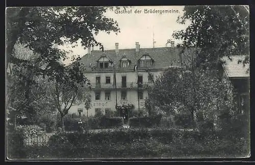 AK Königsfeld / Baden, Partie am Gasthof der Brüdergemeine