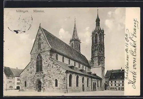 AK Villingen / Schwarzwald, Partie am Münster