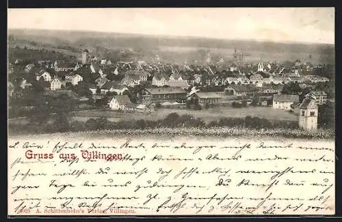 AK Villingen / Schwarzwald, Stadtansicht aus der Vogelschau