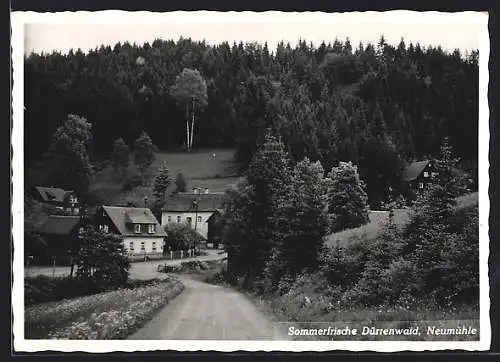 AK Dürrenwald /Neumühle, Wegpartie am Ortseingang