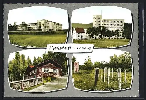 AK Neustadt / Coburg, Berufsschule, Kabelwerk, Arnold-Hütte, Grenze an der Bergmühle