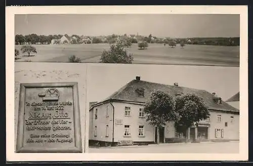 AK Holzhausen / Höhe, Geburtshaus von Nik. Aug. Otto, Teilansicht