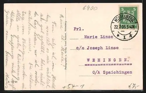 AK Heidelberg / Neckar, Fr. Ebert-Denkmal