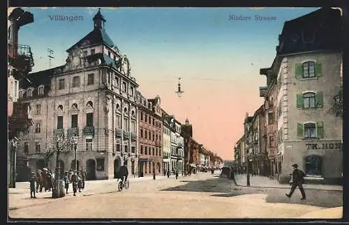 AK Villingen / Schwarzwald, Blick in die Niedere Strasse