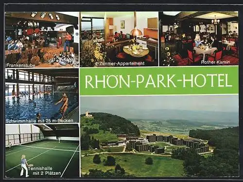AK Hausen-Roth / Rhön, Rhön-Park-Hotel, Aussen- und Innenansichten