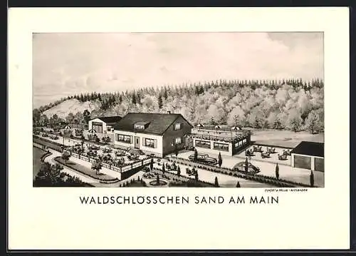 AK Sand / Main, Gasthaus Waldschlösschen