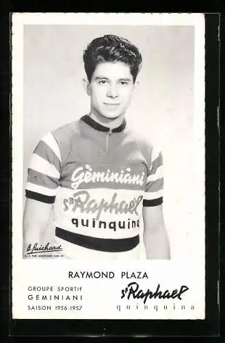 AK Radrennfahrer Raymond Plaza im Trikot