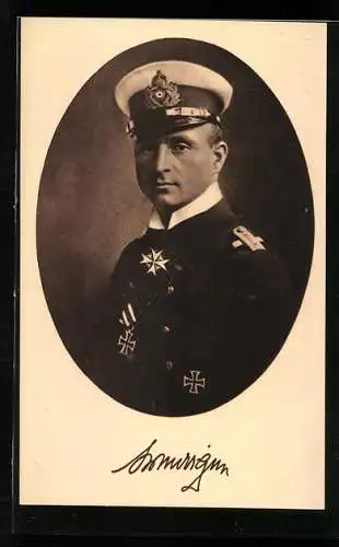 AK U-Boot Kommandant Weddigen in Uniform