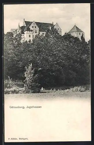 AK Jagsthausen, Blick auf die Götzenburg