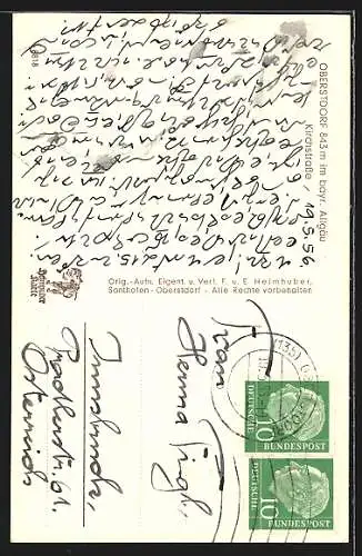 AK Oberstdorf, Partie in der Kirchstrasse