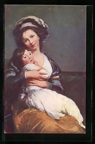 Künstler-AK Bildnis von Frau Lebrun und ihrer Tochter