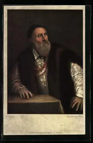 Künstler-AK Selbstbildnis von Maler Tiziano