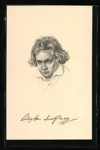 AK Portrait des Komponisten Ludwig van Beethoven