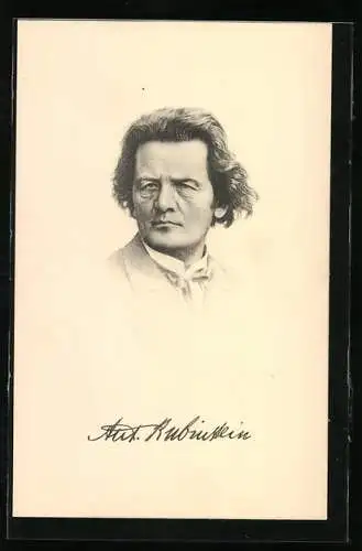 Künstler-AK Der Komponist Anton Rubinstein im Portrait