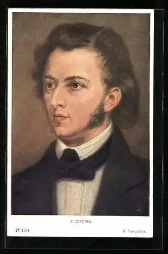 Künstler-AK B. Franz: Frédéric Chopin, Komponist