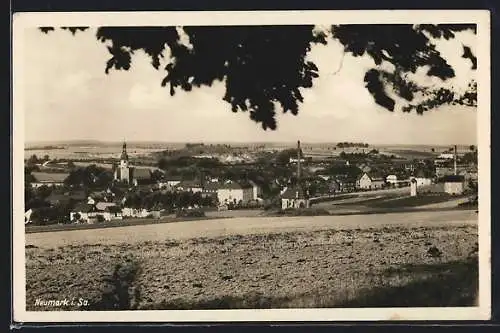 AK Neumark i. Sa., Teilansicht mit Kirche