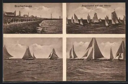 AK Segelboote während einer Segelregatta