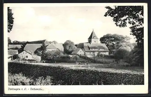 AK Dötlingen, Teilansicht mit Kirche