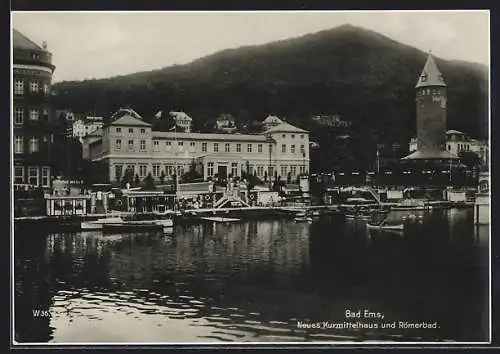 AK Bad Ems, Neues Kurmittelhaus und Römerbad