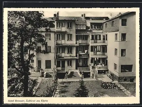 AK Koblenz, Hotel Brenner, Rizzastrasse 20-22