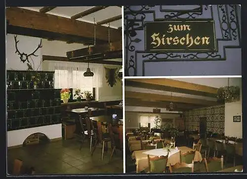 AK Ebenhausen / Mainfranken, Gasthaus Zum Hirschen, Inh. Fam. Schneider, Raiffeisenstrasse 2