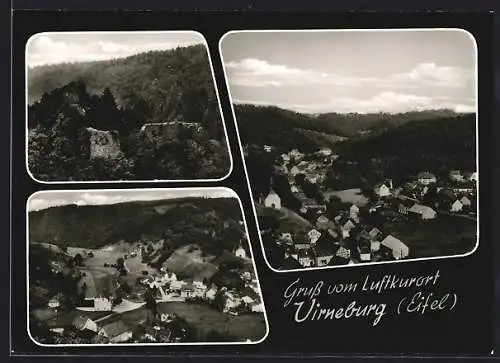 AK Virneburg /Eifel, Ortsansicht aus der Vogelschau