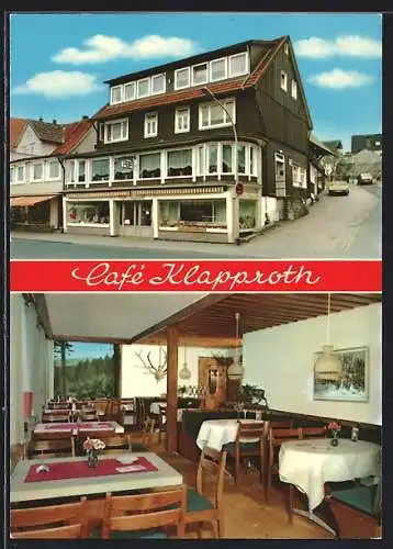 AK Braunlage /Harz, Cafe Klapproth, Herzog-Wilhelm-Strasse 44