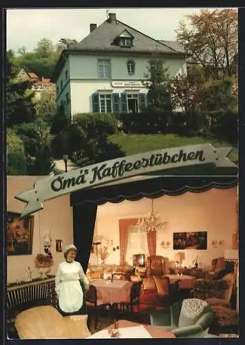 AK Bad Lauterberg im Harz, Cafe & Pension Oma`s Kaffeestübchen, Kirchberg 15a