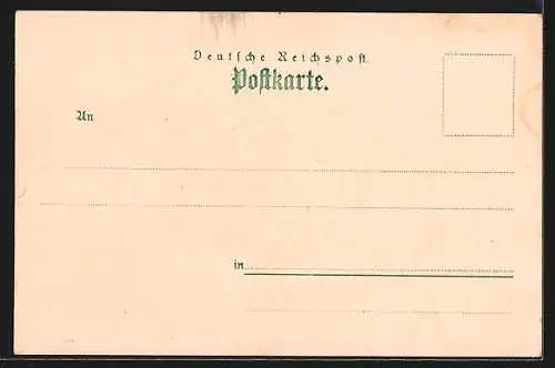 AK Berlin-Treptow, Berliner-Gewerbe-Ausstellung, 1896, Spreewaldhaus, Gebäude f. Nahrungs- u. Genussmittel