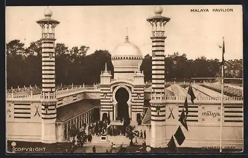 AK London, British Empire Exhibition 1924, Malaya Pavilion