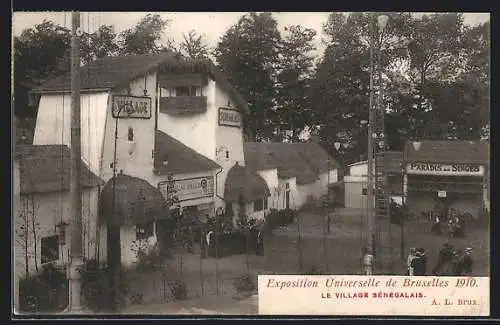 AK Bruxelles, Exposition de Bruxelles 1910, le village sénégalais