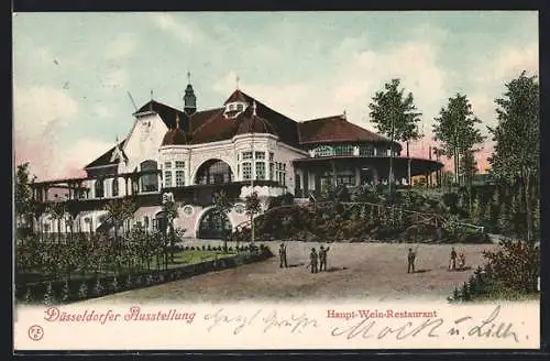 AK Düsseldorf, Ausstellung 1902, Haupt-Wein-Restaurant