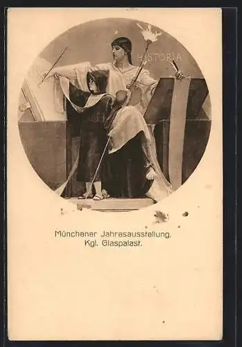 AK München, Jahresausstellung 1907, Kgl. Glaspalast